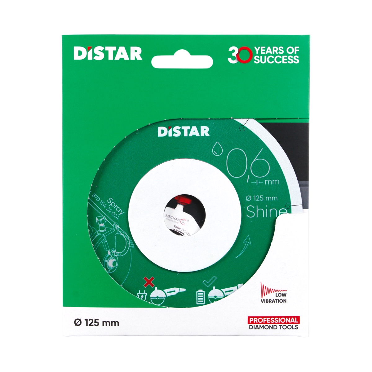 DS6546 REZNA PLOČA DISTAR SHINE 125x0,6x22,23 ZA PRECIZNO REZANJE VODENO HLAĐENJE
