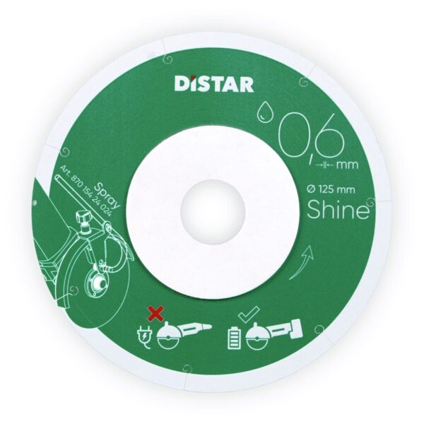 REZNA PLOČA DISTAR SHINE 125x0,6x22,23 ZA PRECIZNO REZANJE VODENO HLAĐENJE