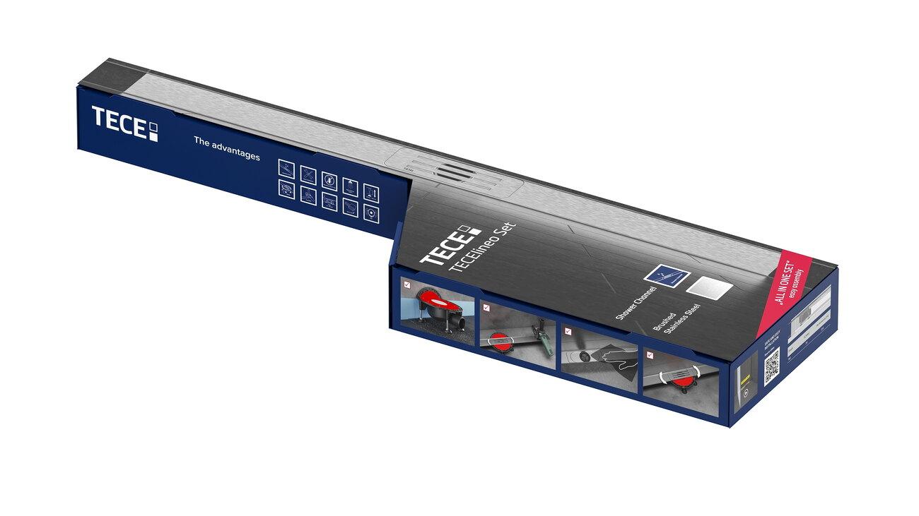 15301100 KANALICA TECE LINEO SET 100cm INOX ČETKANI