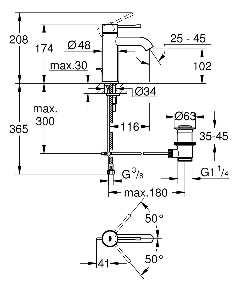 23589001 MIJEŠALICA GROHE ESSENCE UMIVAONIK