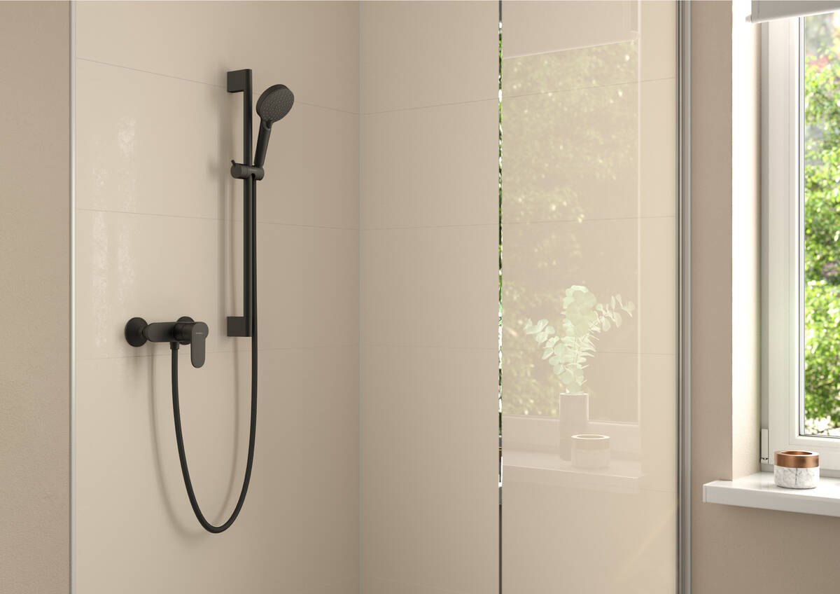 71640670 MIJEŠALICA HANSGROHE VERNIS BLEND CRNA TUŠ