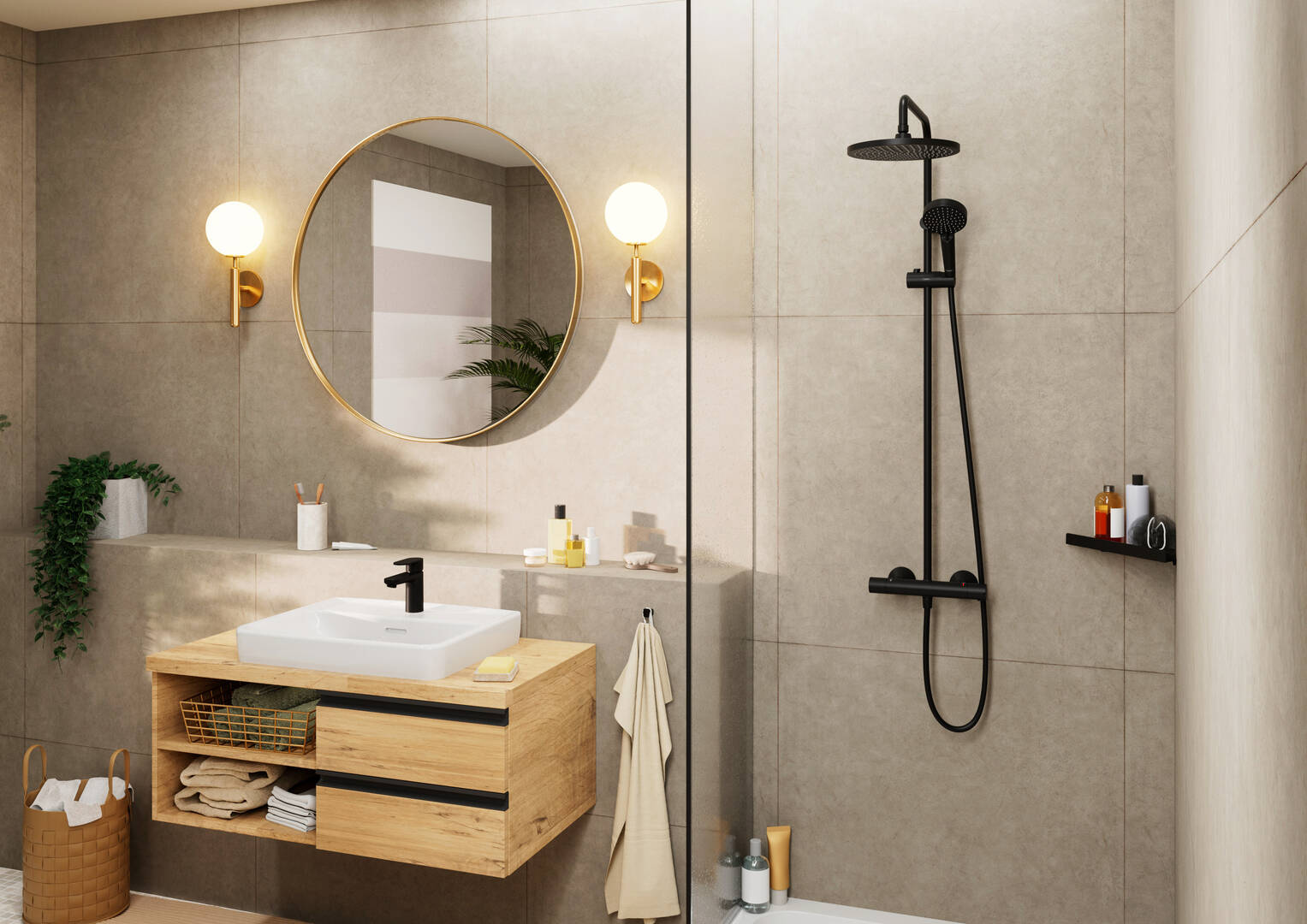 71580670 MIJEŠALICA HANSGROHE VERNIS BLEND CRNA UMIVAONIK 100