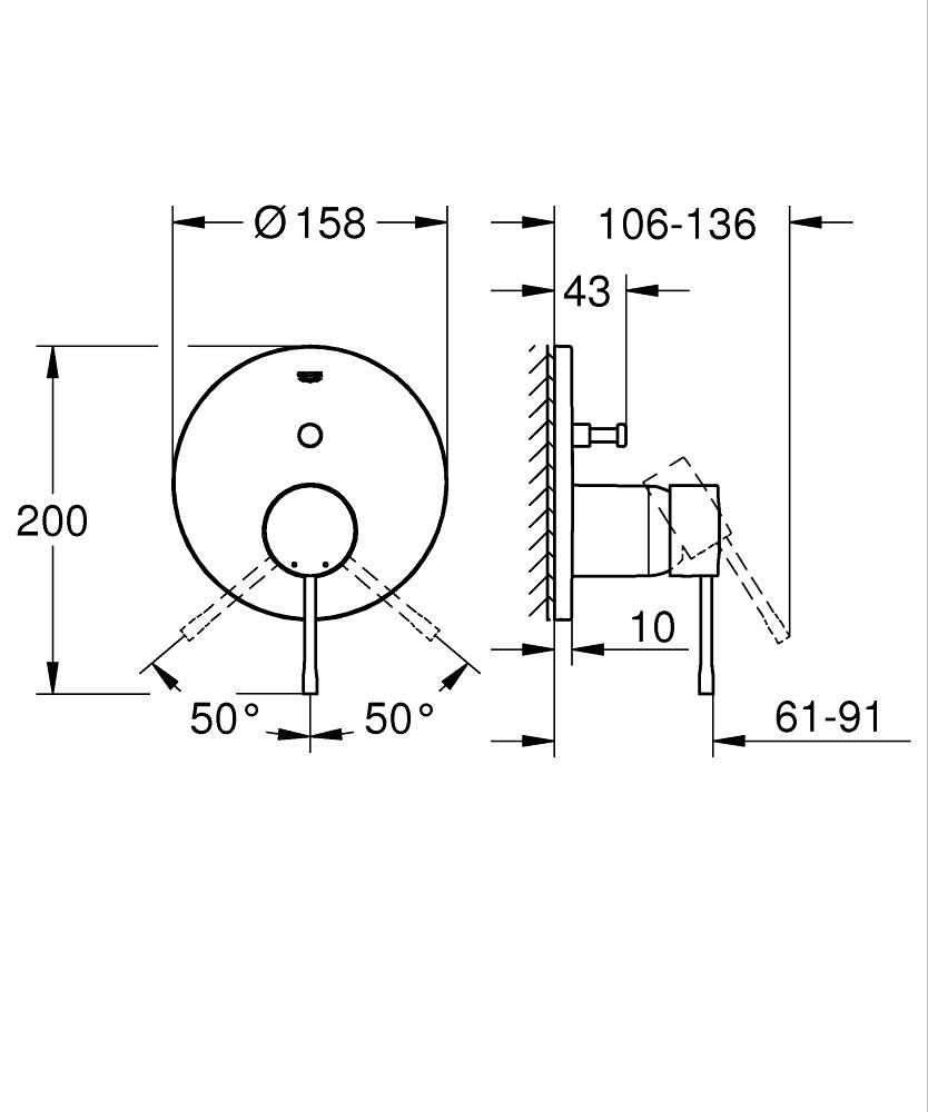 24167DL1 MIJEŠALICA PODŽBUKNA GROHE ESSENCE NEW 2 POTROŠAČA BRUSHED WARM SUNSET