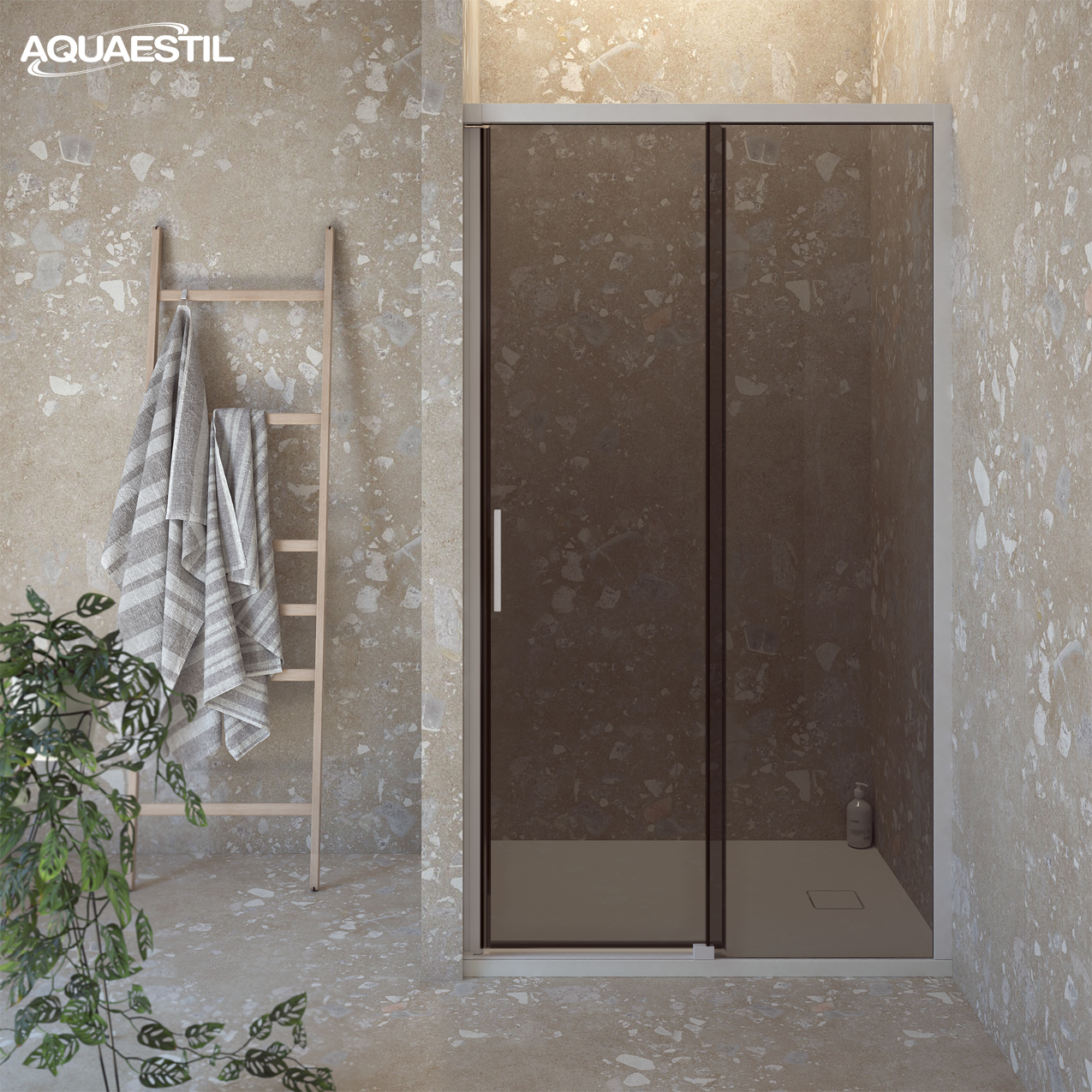 6104723 TUŠ VRATA HARMONY D ZA NIŠU 180 L, SILVER/SIVO