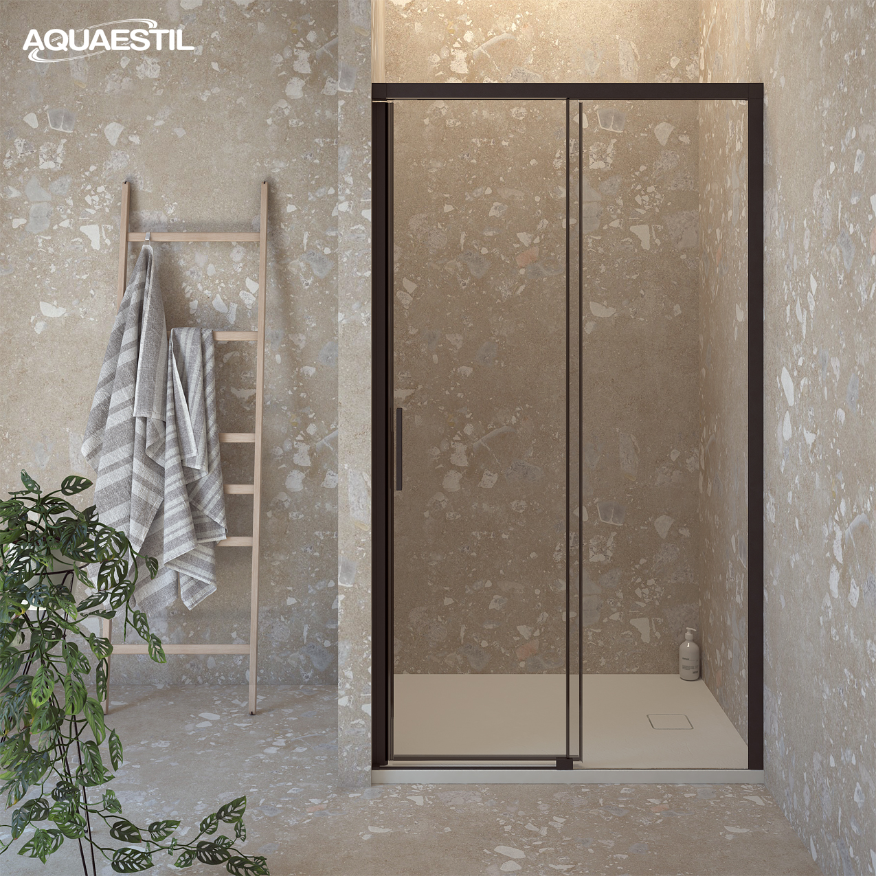 6104723 TUŠ VRATA HARMONY D ZA NIŠU 180 L, SILVER/SIVO
