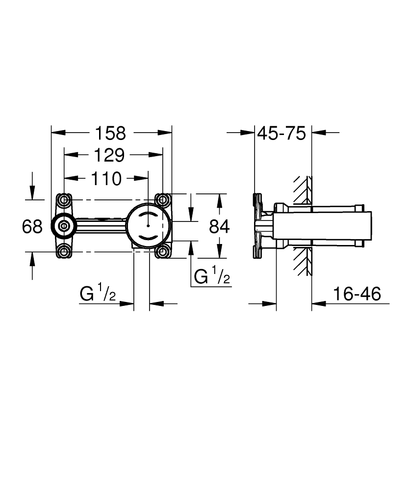 23571000 PODŽBUKNA INSTALACIJA  GROHE ZA UMIVAONIK