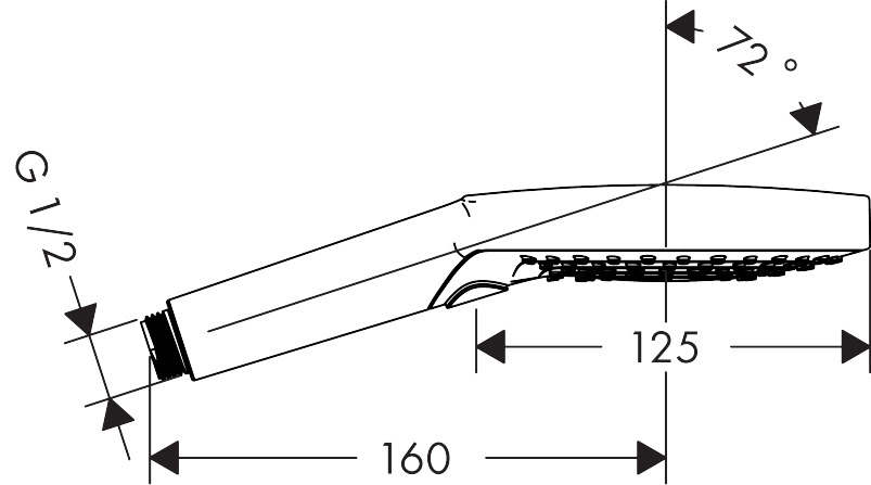 26014000 TUŠ RUČICA HANSGROHE RAINDANCE SELECT S 120 CROM