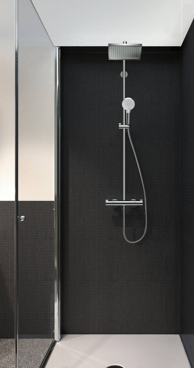 27271000 USPONSKI TUŠ HANSGROHE CROMETTA E240Showerpipe 240 1jet TERMOSTATSKA