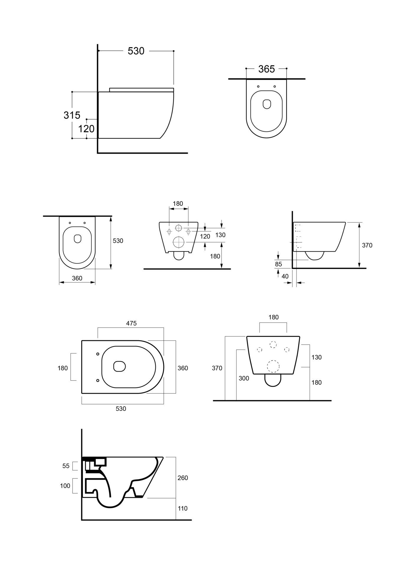 MB ROUND WC WHITE RIMLESS LONG WC ŠKOLJKA MB ROUND TORNADO+DASKA 52,5 CM