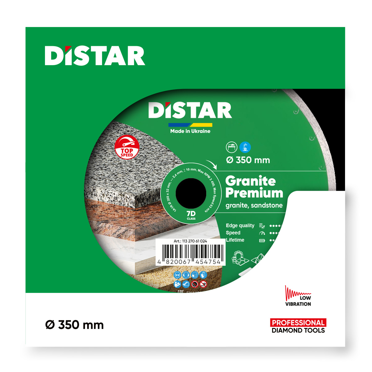 DS5866 REZNA PLOČA DISTAR GRANITE PREMIUM 1A1R 350  2,4x10x32