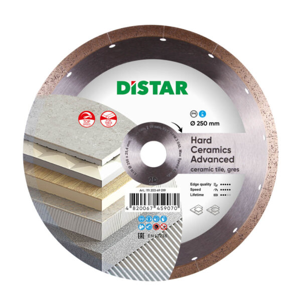 REZNA PLOČA DISTAR HARD CERAMIC 250MM ADV.1A1R ULTRA TANKA ZA REZANJE DEBELE KER