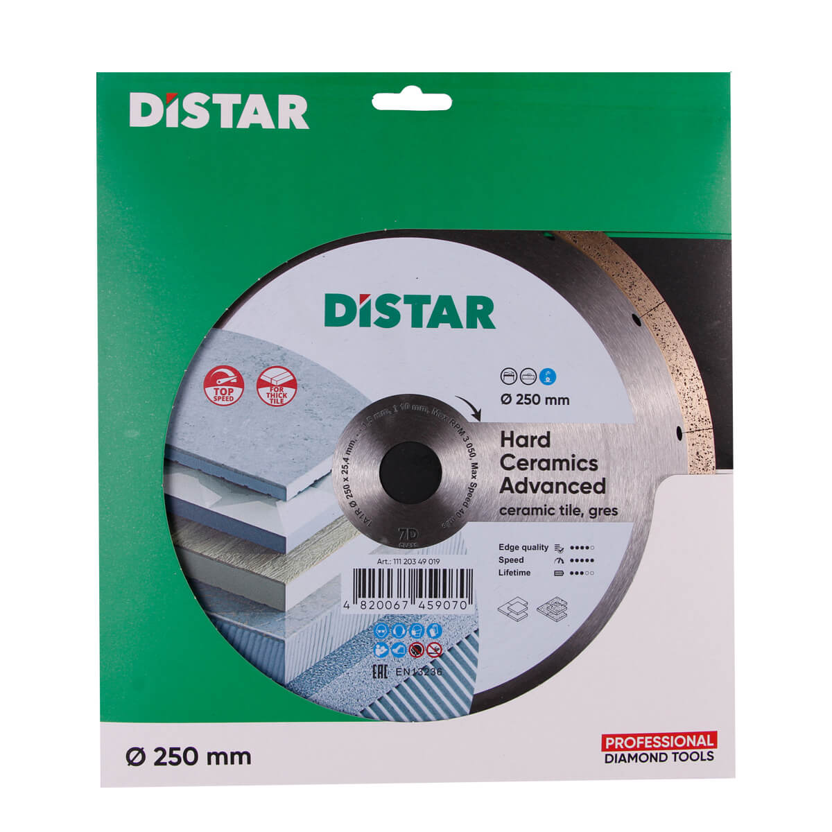 DS5868 REZNA PLOČA DISTAR HARD CERAMIC 250MM ADV.1A1R ULTRA TANKA ZA REZANJE DEBELE KER
