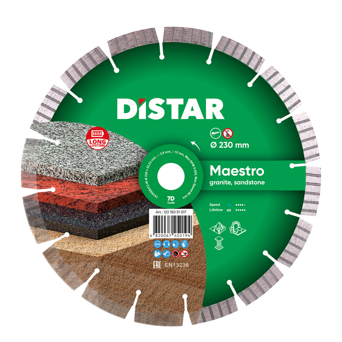 DS6040 REZNA PLOČA DISTAR MAESTRO 1A1R ZA GRANIT I KAMEN 230*2,6*22,23
