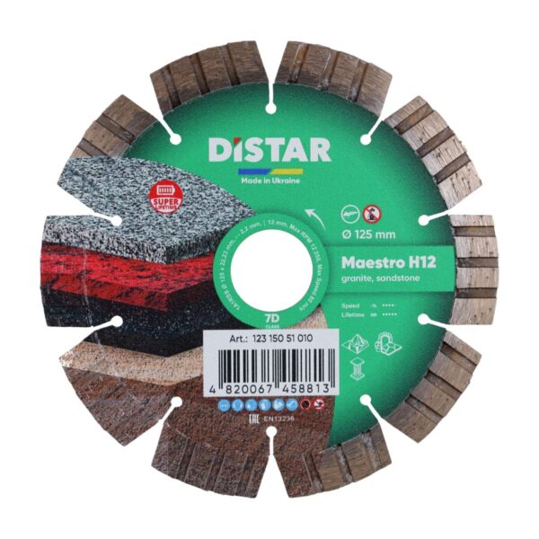 REZNA PLOČA DISTAR MAESTRO 1A1R 125 ZA GRANIT I KAMEN VAPNENAC