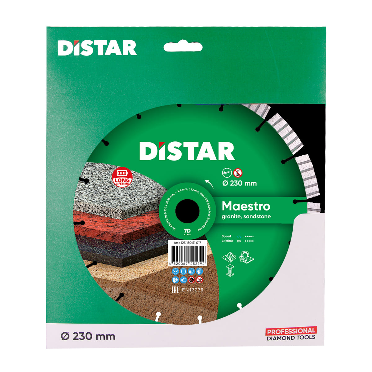 DS6040 REZNA PLOČA DISTAR MAESTRO 1A1R ZA GRANIT I KAMEN 230*2,6*22,23