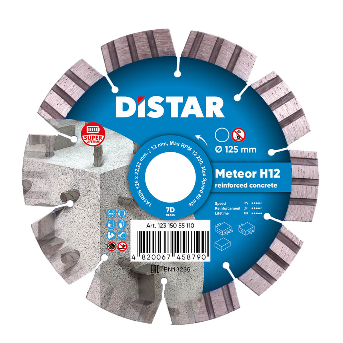 DS5498 REZNA PLOČA DISTAR METEOR H15 ZA ARM. BETON