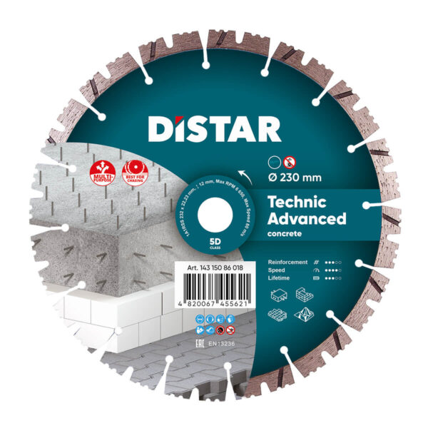 REZNA PLOČA DISTAR TECHNIC ADVANCED 1A1R 232mmx22,23 za beton i kamen