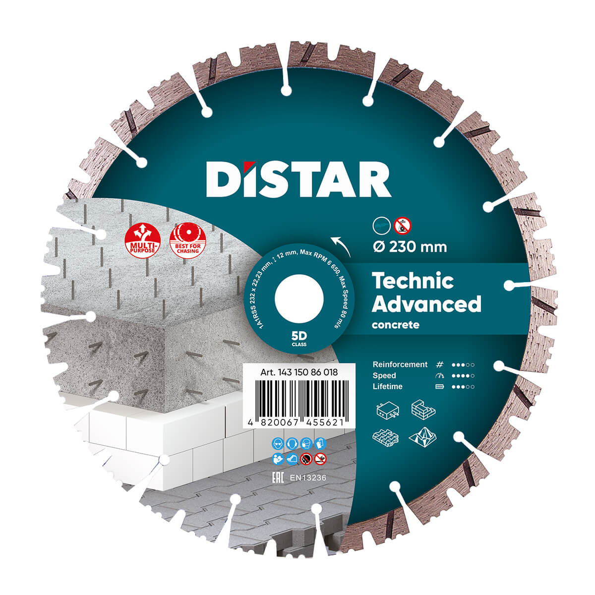 DS5494 REZNA PLOČA DISTAR TECHNIC ADVANCED 1A1R 232mmx22,23 za beton i kamen
